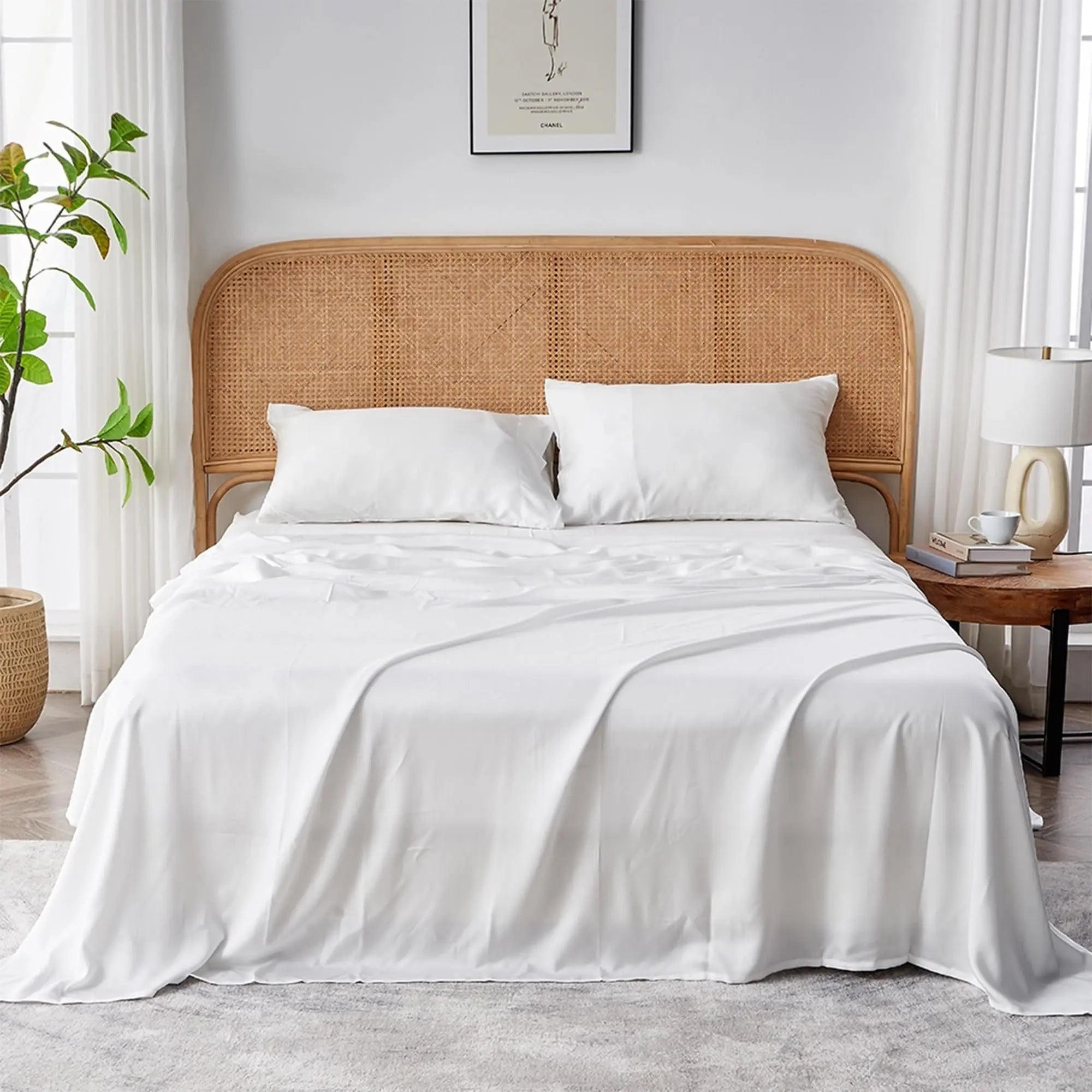 Organic Bamboo Bed Sheet Set – Soft Cooling Design for Breathable Comfort