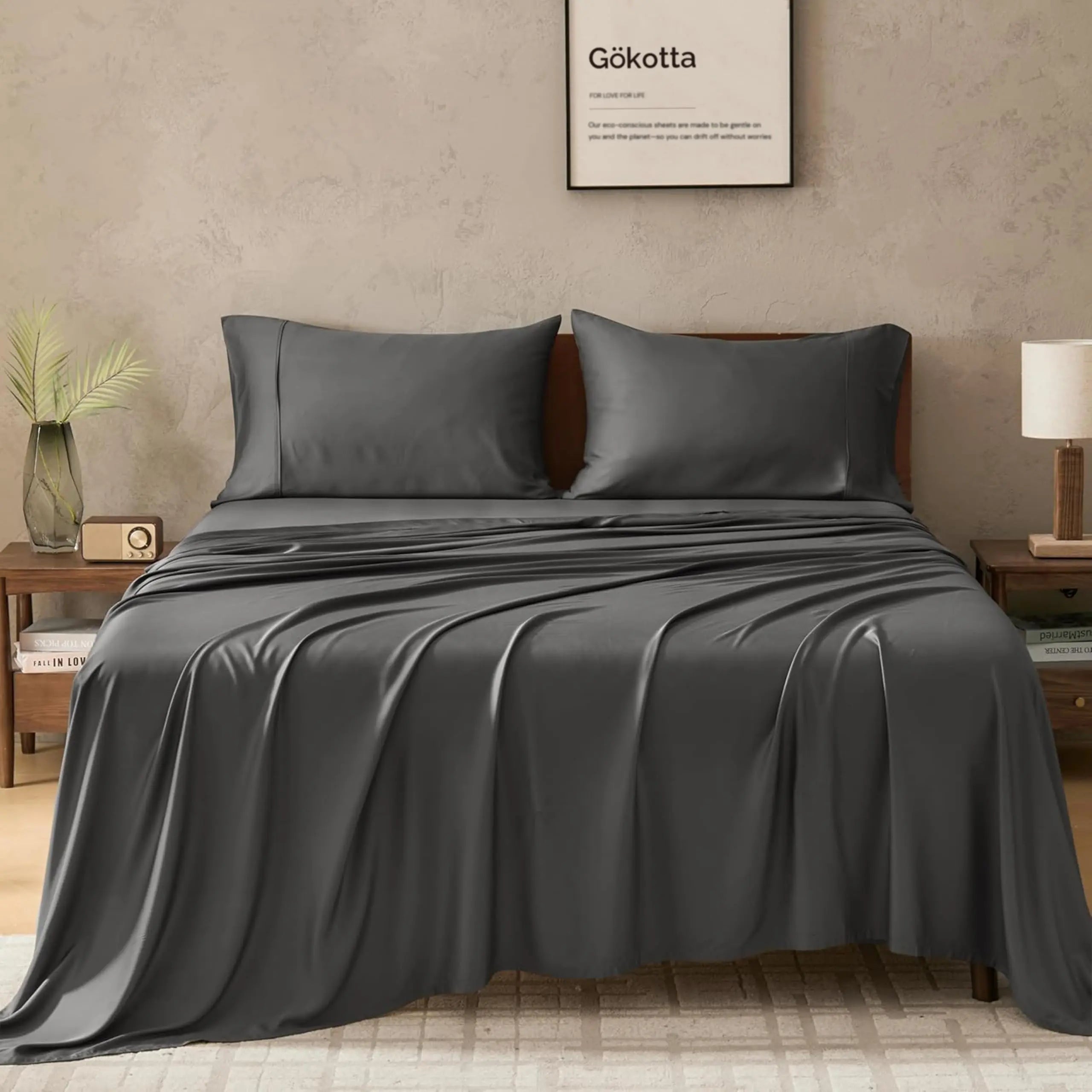Organic Bamboo Bed Sheet Set – Soft Cooling Design for Breathable Comfort