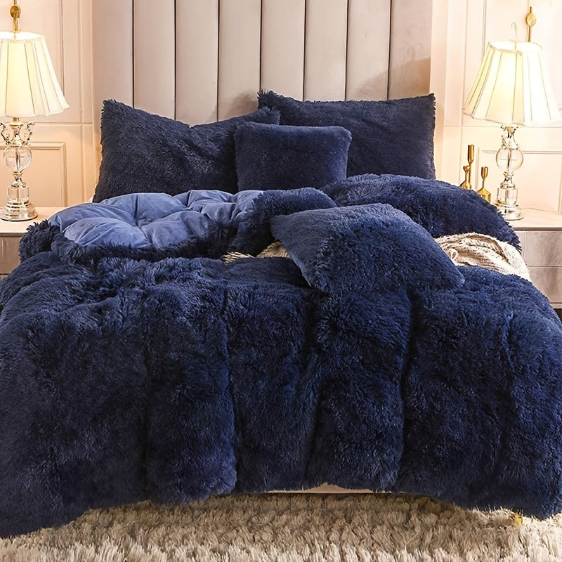 Soft Bamboo Silk Duvet Cover Set with Zipper for All-Season Comfort