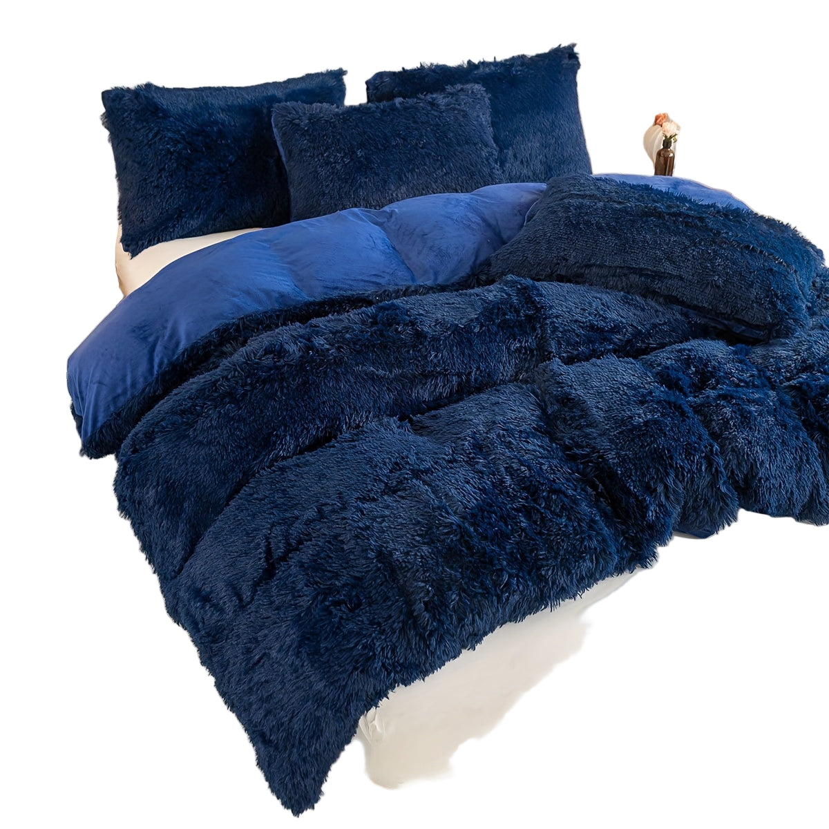 Soft Bamboo Silk Duvet Cover Set with Zipper for All-Season Comfort