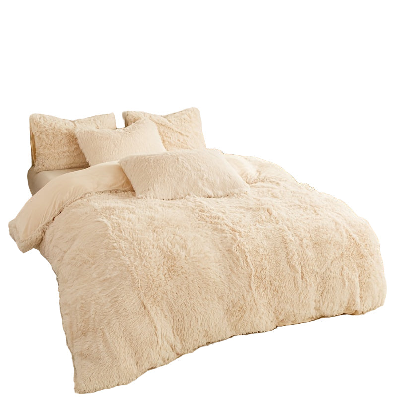 Soft Bamboo Silk Duvet Cover Set with Zipper for All-Season Comfort