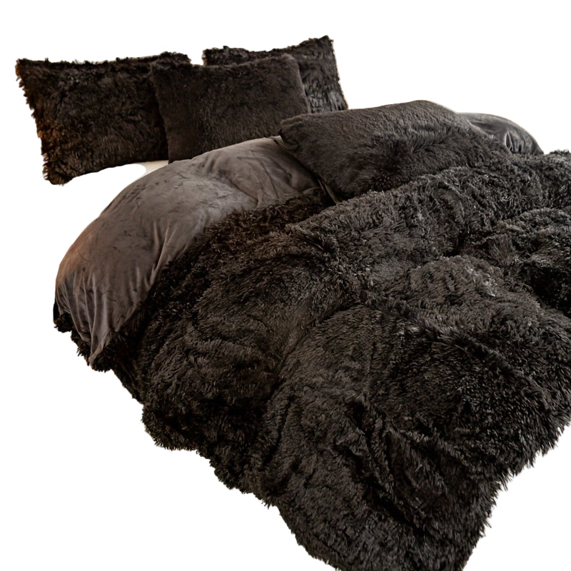 Soft Bamboo Silk Duvet Cover Set with Zipper for All-Season Comfort