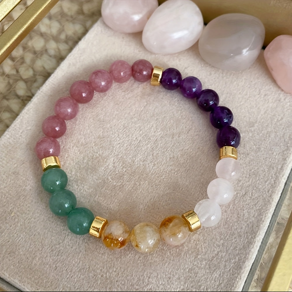 Celestial Gemstone Stretch Bracelet - Perfect Gift for Moms