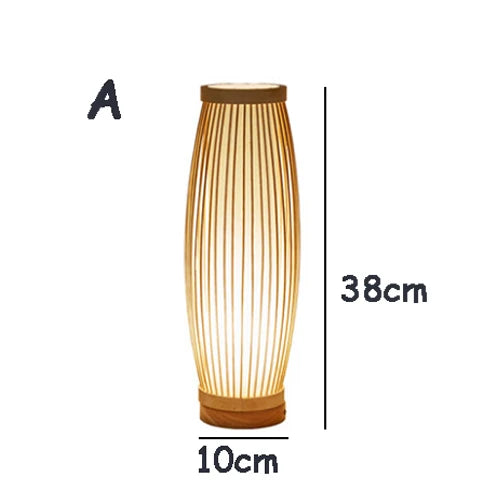 Serenity Bamboo Lamp – E27 Light for Tranquil Spaces