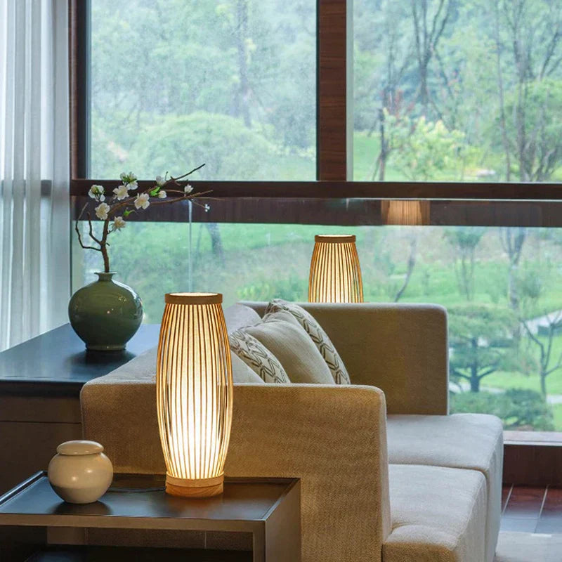 Serenity Bamboo Lamp – E27 Light for Tranquil Spaces