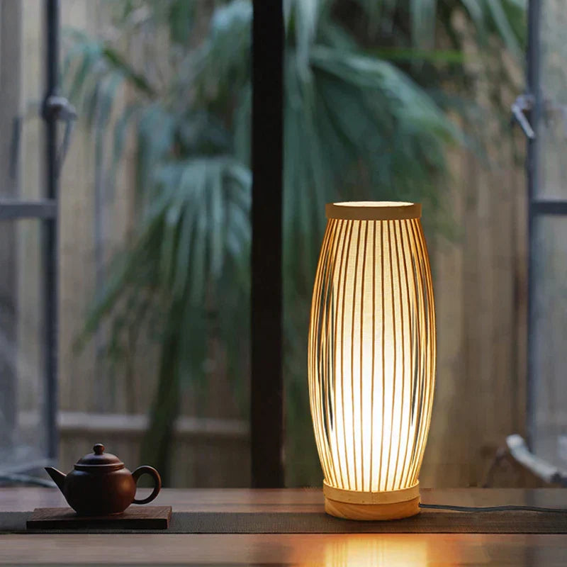 Serenity Bamboo Lamp – E27 Light for Tranquil Spaces