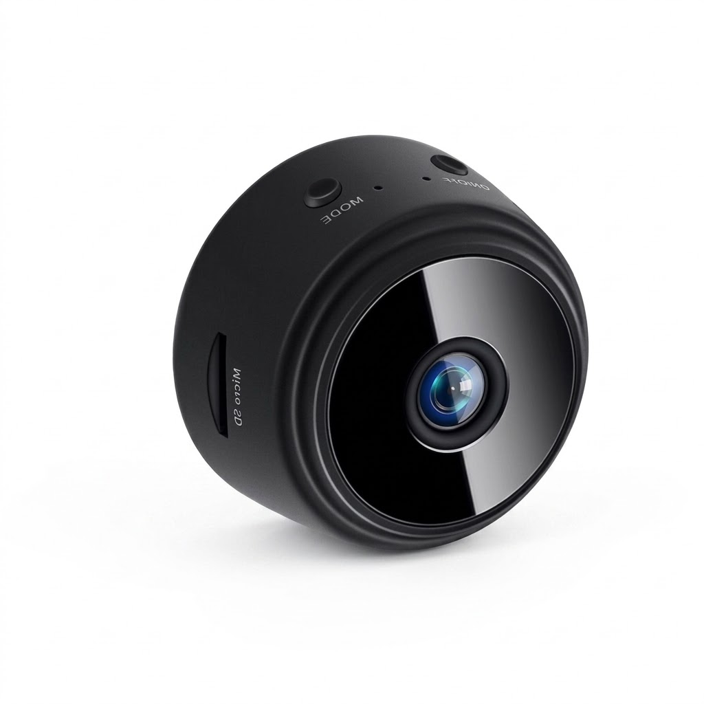 Compact Wireless Security Camera with Magnetic Mount and WiFi