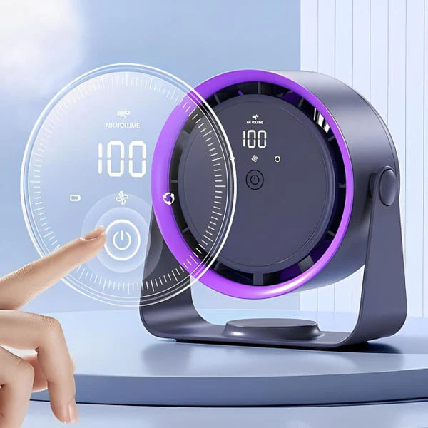 Portable Fan without Blades | Rechargeable & Adjustable Speed | Safe for Home and Travel