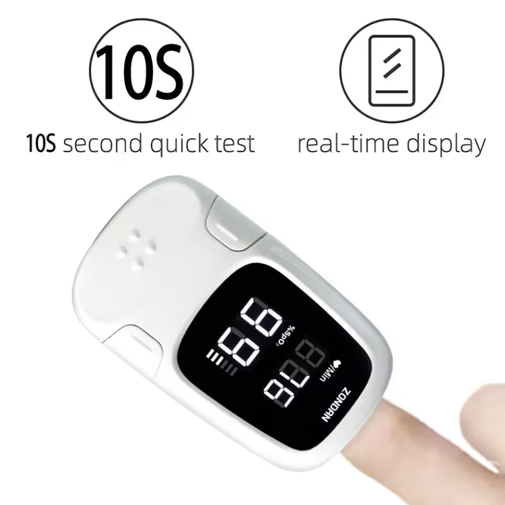 Digital Blood Glucose and Oxygen Level Monitor with Display Screen