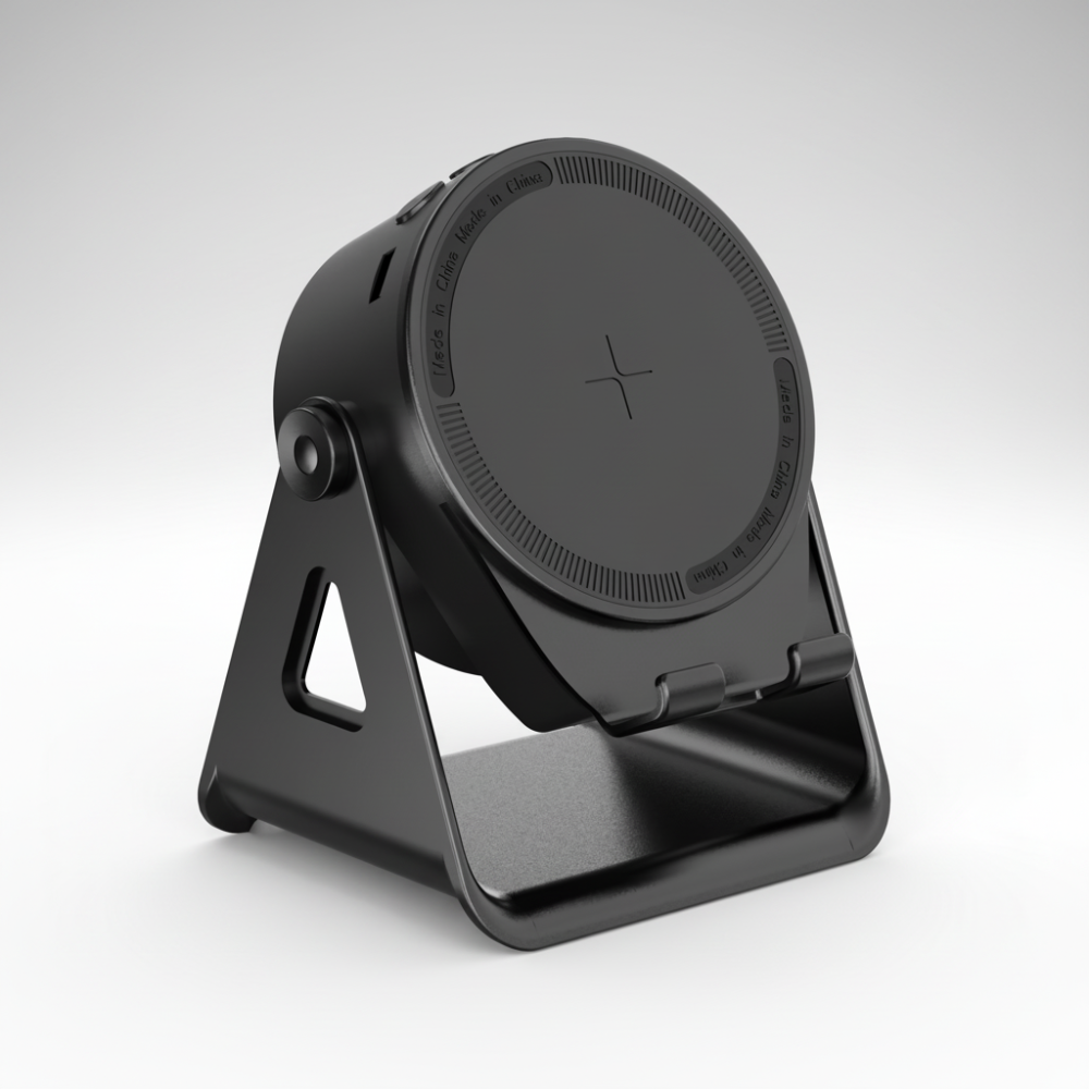 Smart Speaker Dock with Wireless Charging and LED Functionality