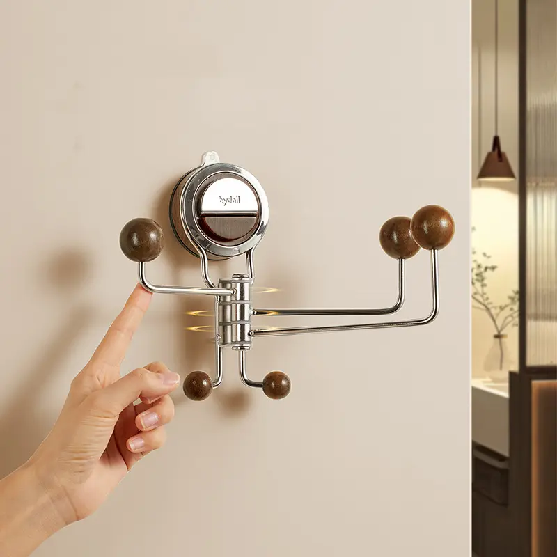 Rotating Suction Hooks for Easy Hanging in Bathroom, Kitchen & Cabinets