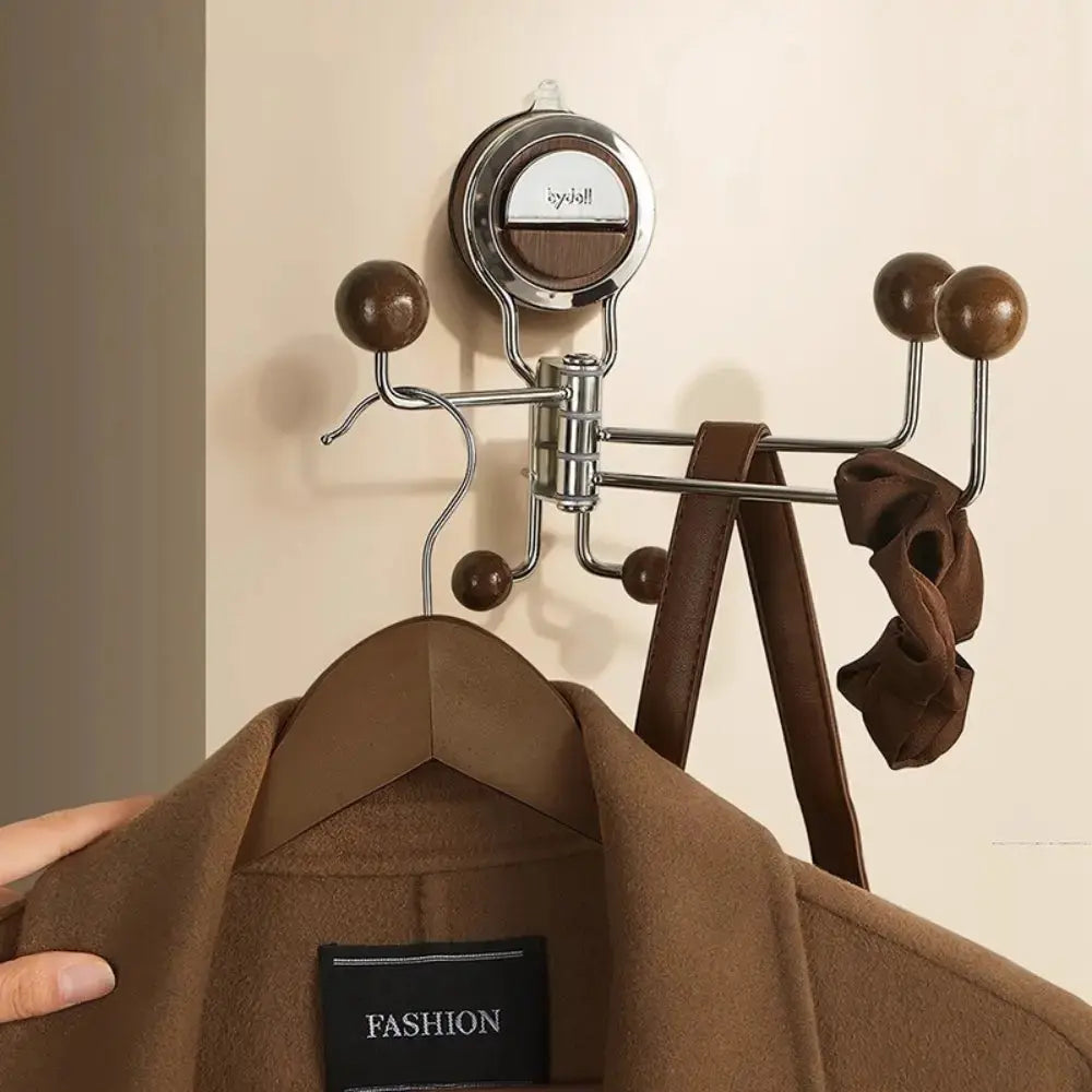 Rotating Suction Hooks for Easy Hanging in Bathroom, Kitchen & Cabinets