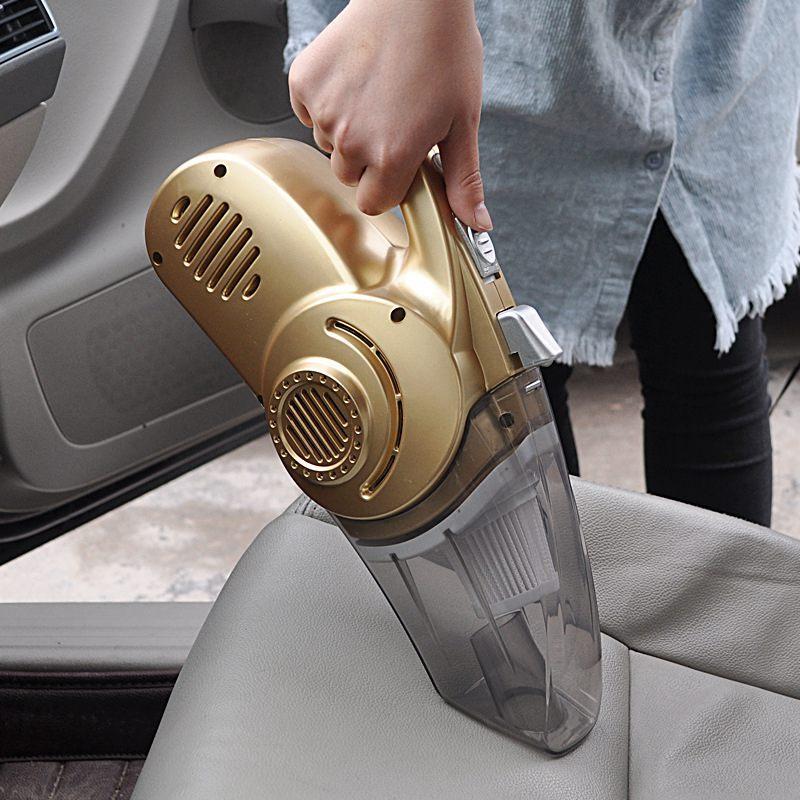 4-in-1 Vacuum Cleaner for Cars with Tire Inflator and LED Light
