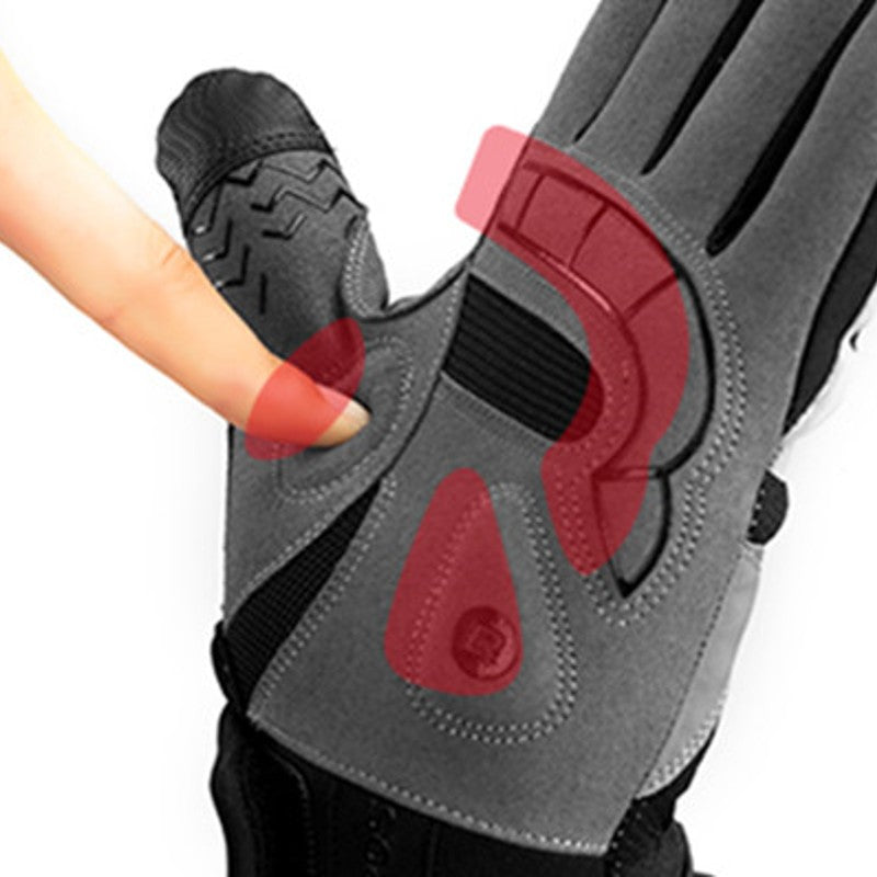 Electric Heated Gloves with Touchscreen Fingers & Reflective Strips for Outdoor Use