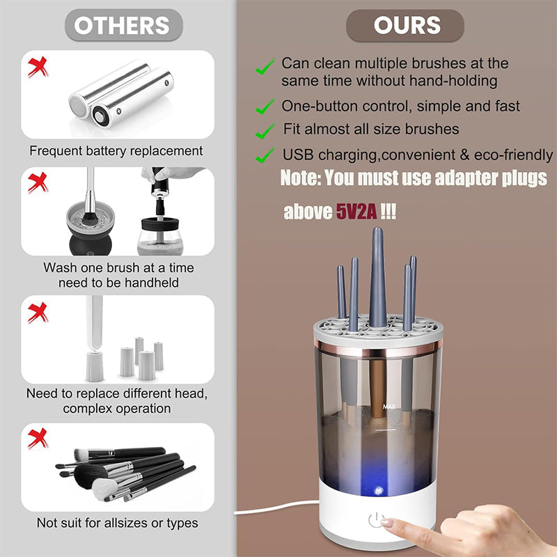 Sonic Vibration Makeup Brush Cleaner – Deep Clean for Smooth Skin