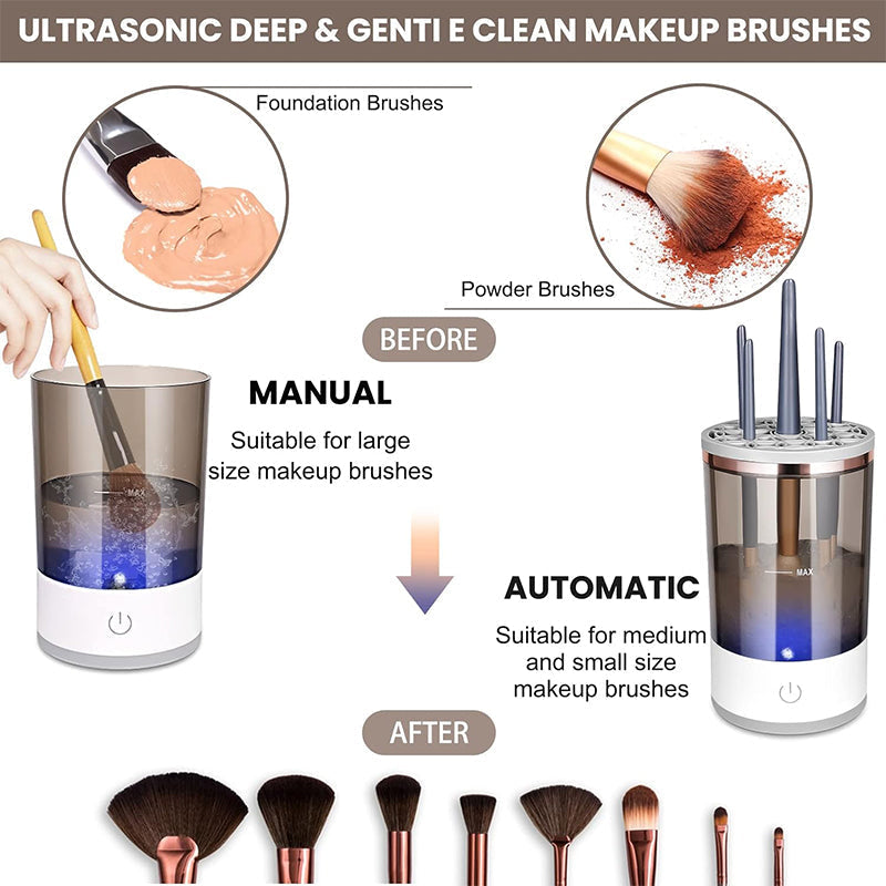 Sonic Vibration Makeup Brush Cleaner – Deep Clean for Smooth Skin