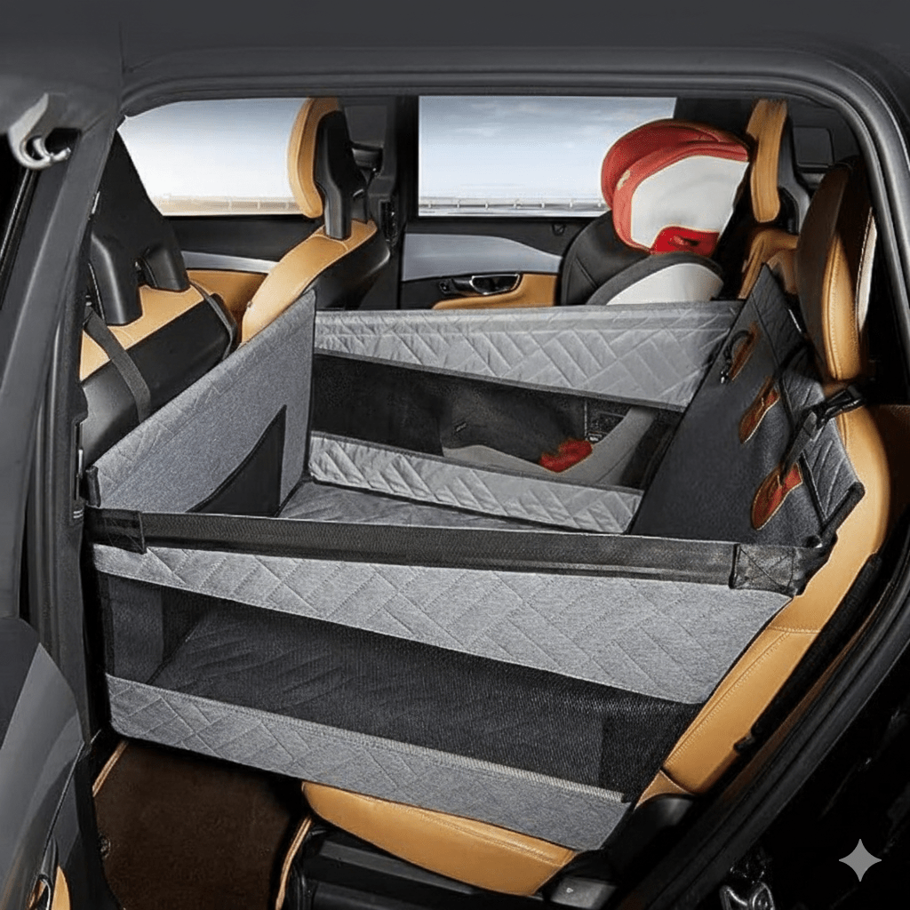 Waterproof Dog Car Seat Cover with Memory Foam & Non-Slip Design