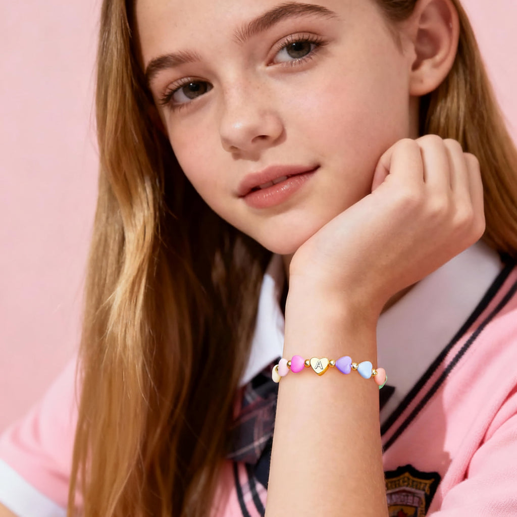 Customized Heart Charm Bracelet for Mother's Day Gift