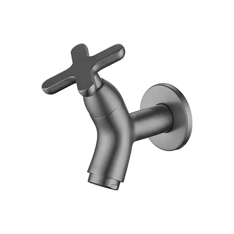 Solid Brass Wall-Mounted Kitchen Faucet with Ergonomic Handle