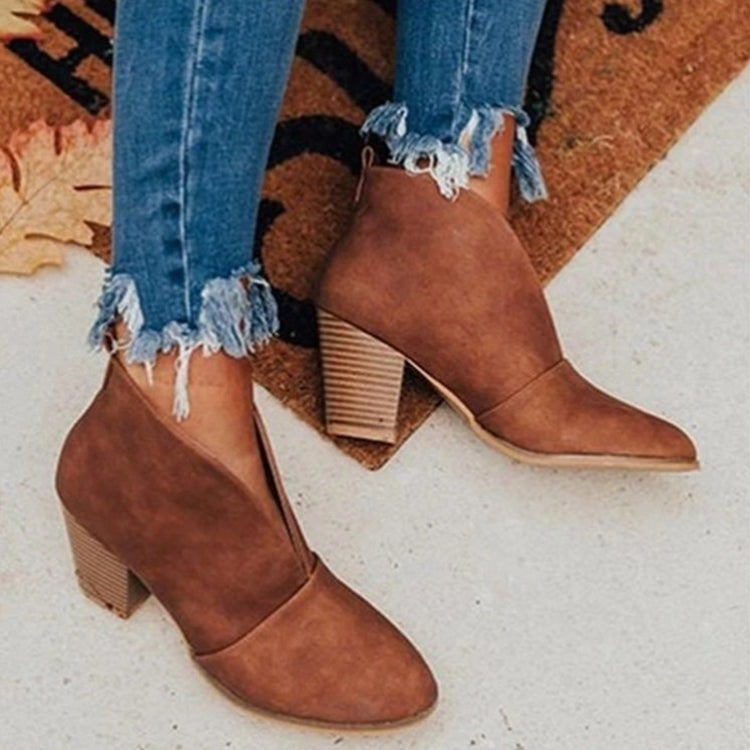 Women’s Ankle Boots | Reinforced Fit & Block Heel | Suede Upper | Comfortable All-Day Wear