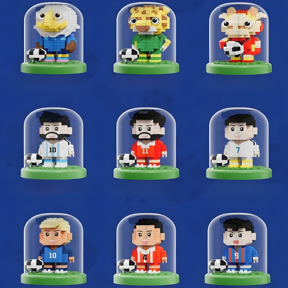 Mini Soccer Stadium Building Blocks Playset
