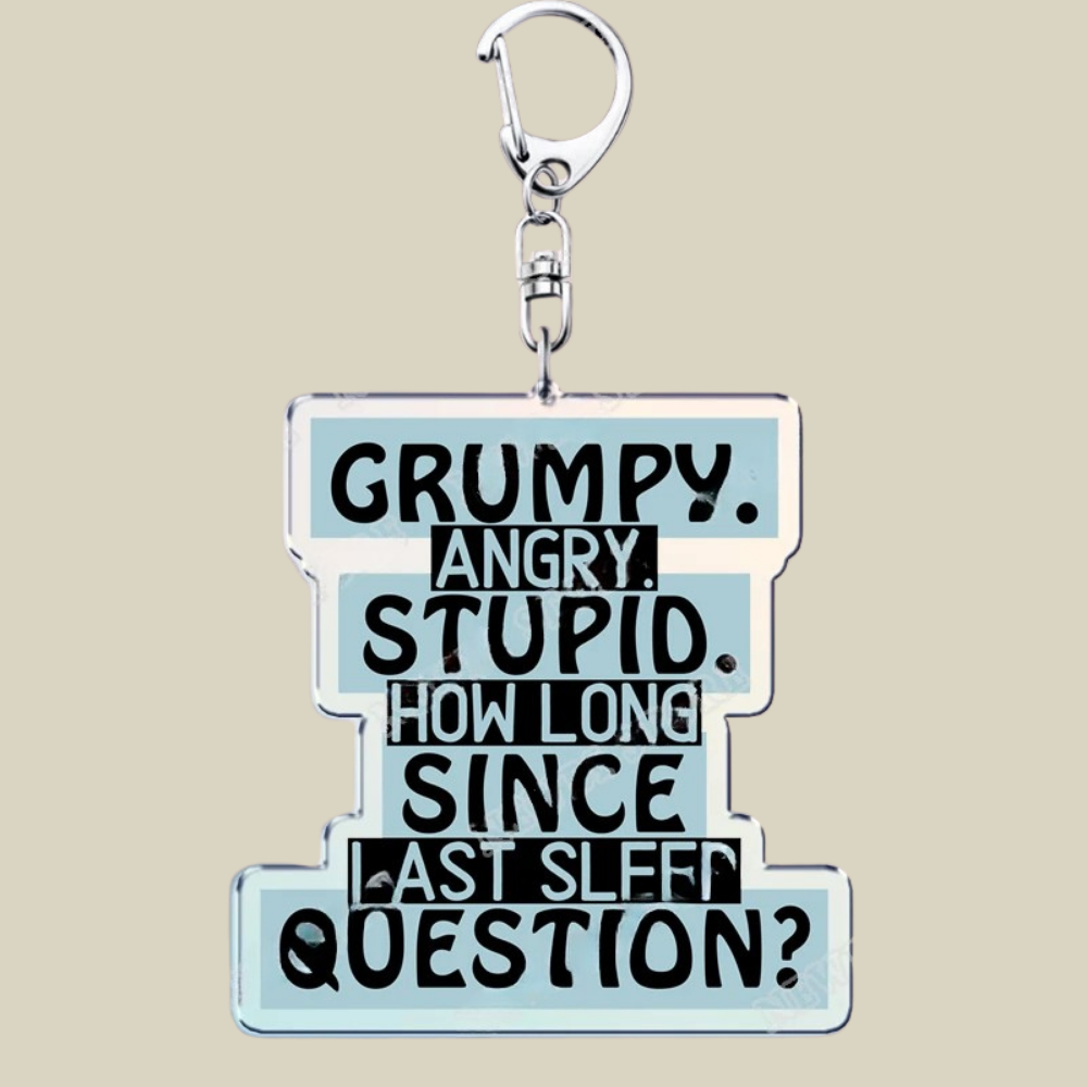 Charming Acrylic Keychain with Whimsical Cartoon Design