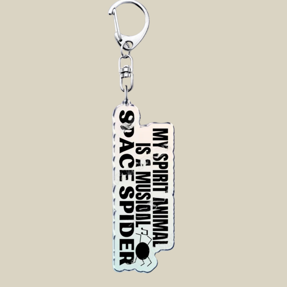 Charming Acrylic Keychain with Whimsical Cartoon Design
