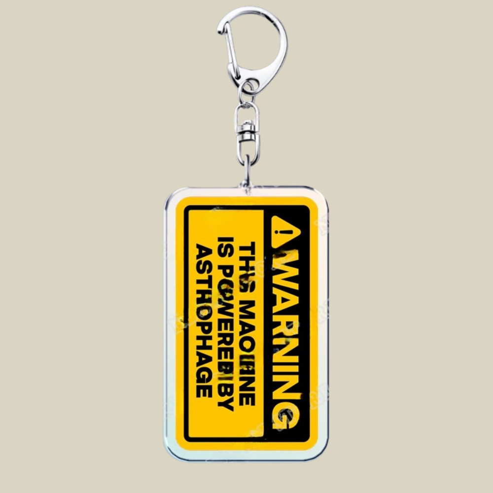 Charming Acrylic Keychain with Whimsical Cartoon Design