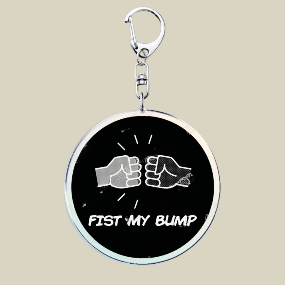 Charming Acrylic Keychain with Whimsical Cartoon Design
