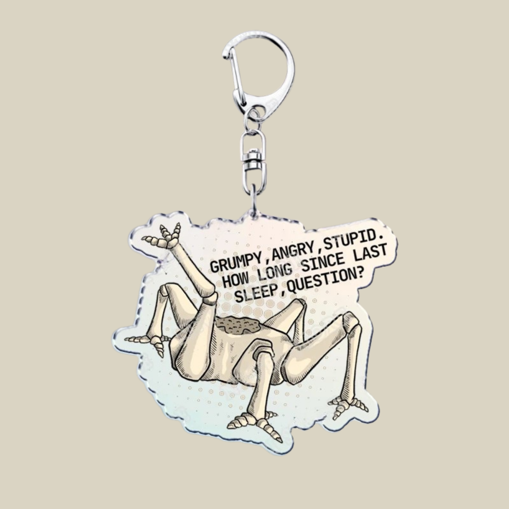 Charming Acrylic Keychain with Whimsical Cartoon Design