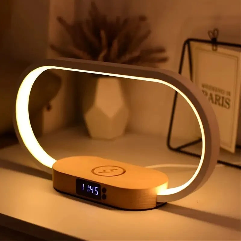 Wireless Charging Station with Built-in Lamp