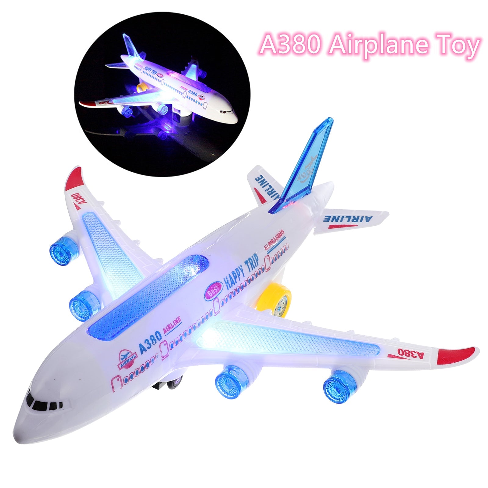 Musical Electric Toy Airplane with Light Features