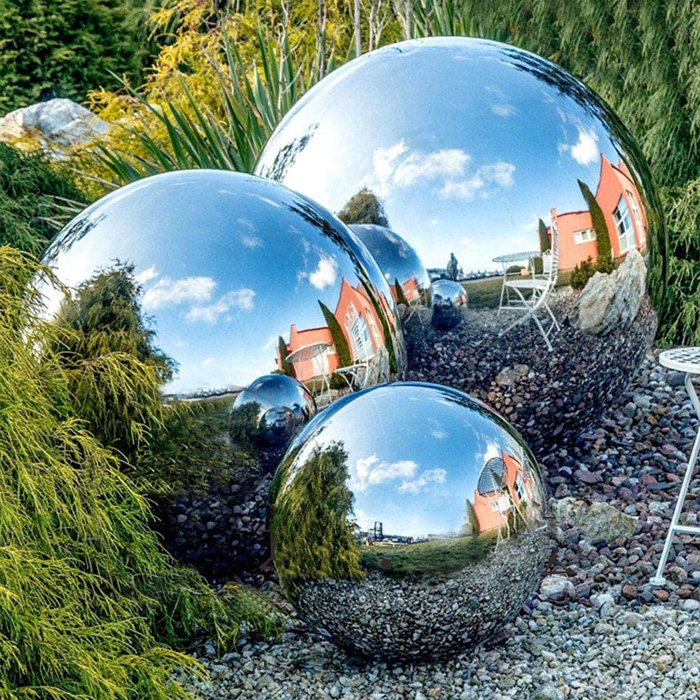 Metallic Display Spheres in Stainless Steel Finish