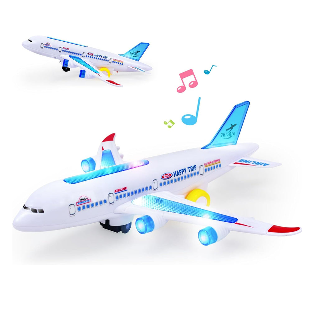 Musical Electric Toy Airplane with Light Features