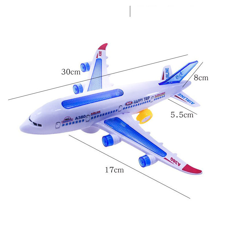 Musical Electric Toy Airplane with Light Features
