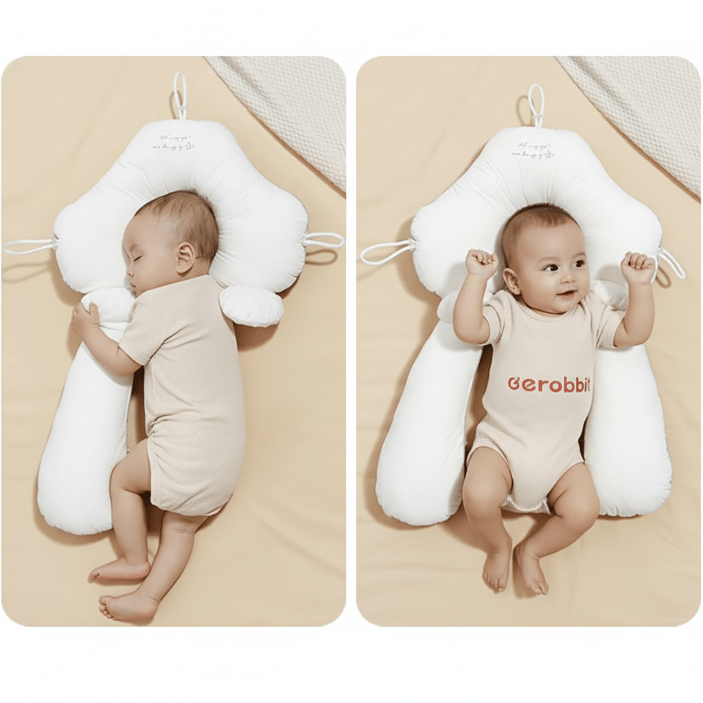 ComfortNest Organic Baby Pillow for Cozy Sleep and Neck Support