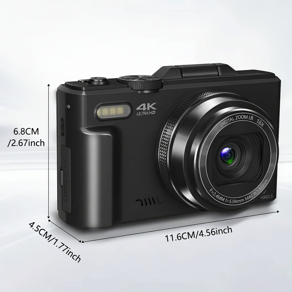 Compact 4K Vlogging Camera with WiFi - Easy to Use
