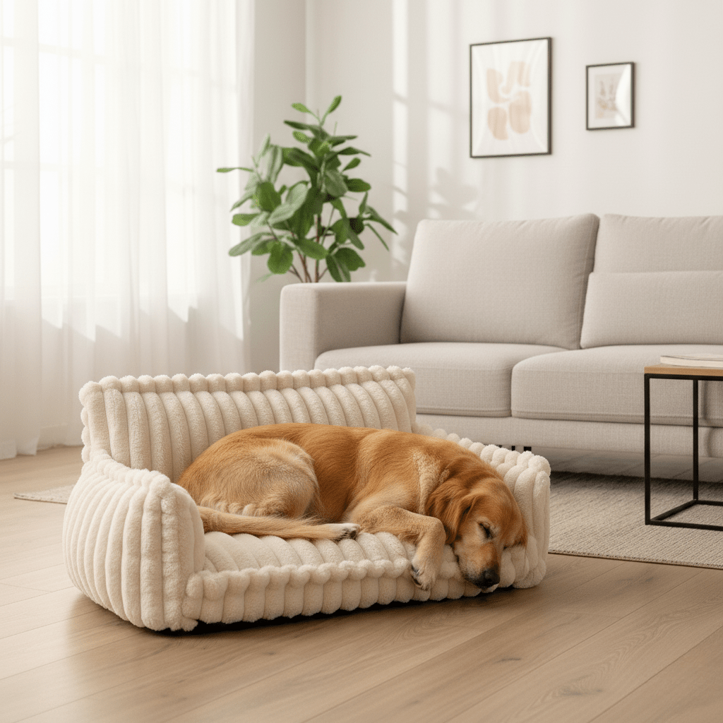 ComfyPaws Memory Foam Pet Lounge with Washable Cover