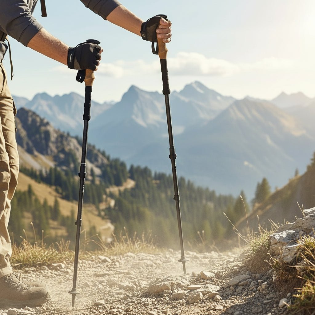 UltraLite Collapsible Trekking Poles for Stability and Comfort