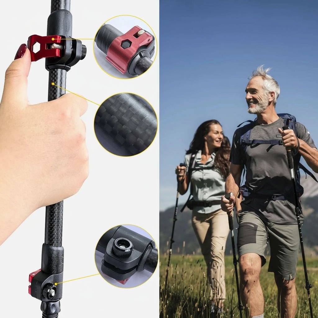 UltraLite Collapsible Trekking Poles for Stability and Comfort