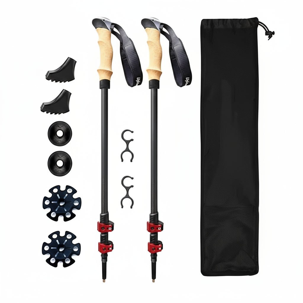 UltraLite Collapsible Trekking Poles for Stability and Comfort