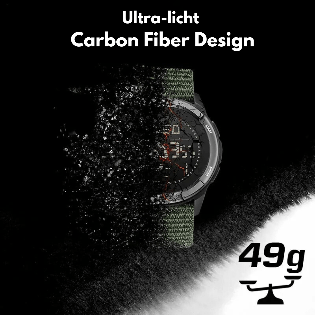 Adventura Elite Sports Watch with Carbon Fiber Finish