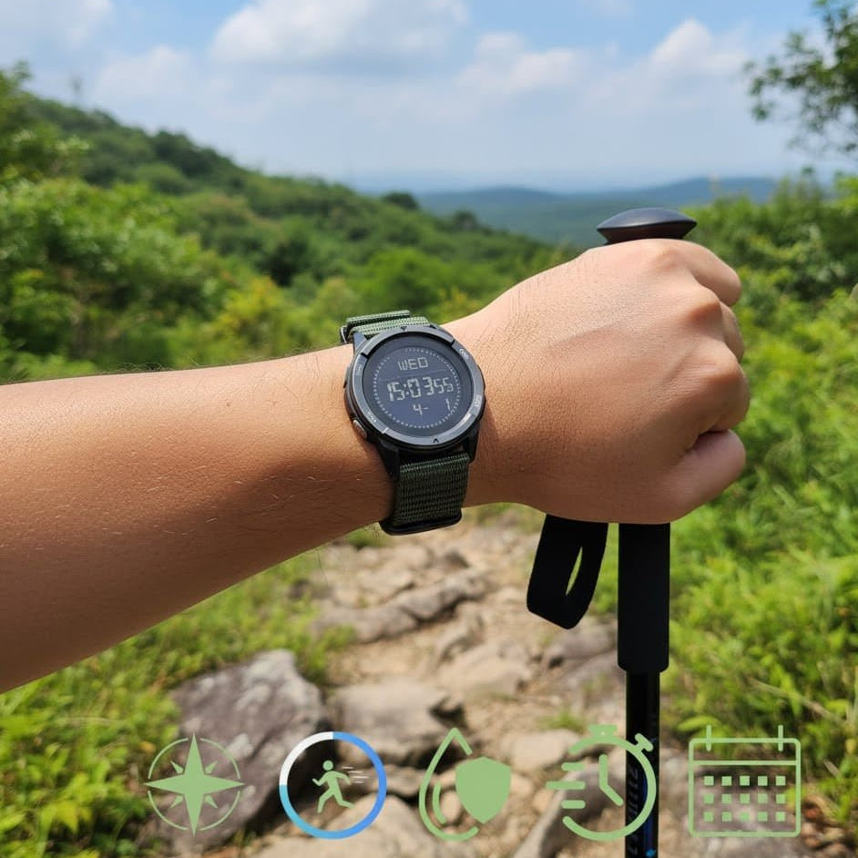 Adventura Elite Sports Watch with Carbon Fiber Finish