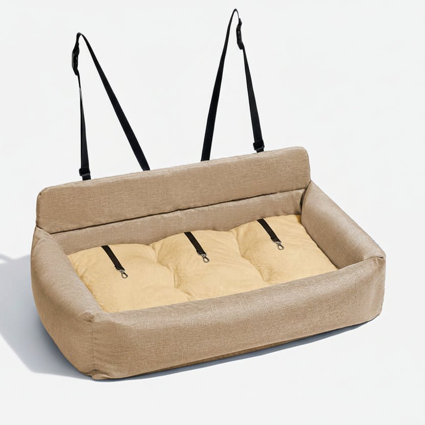 CozyPaws Extra Large Washable Dog Car Bed with Secure Fasteners