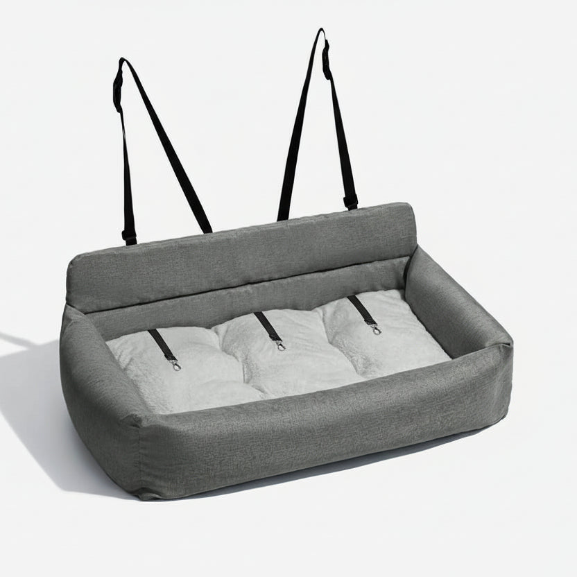 CozyPaws Extra Large Washable Dog Car Bed with Secure Fasteners