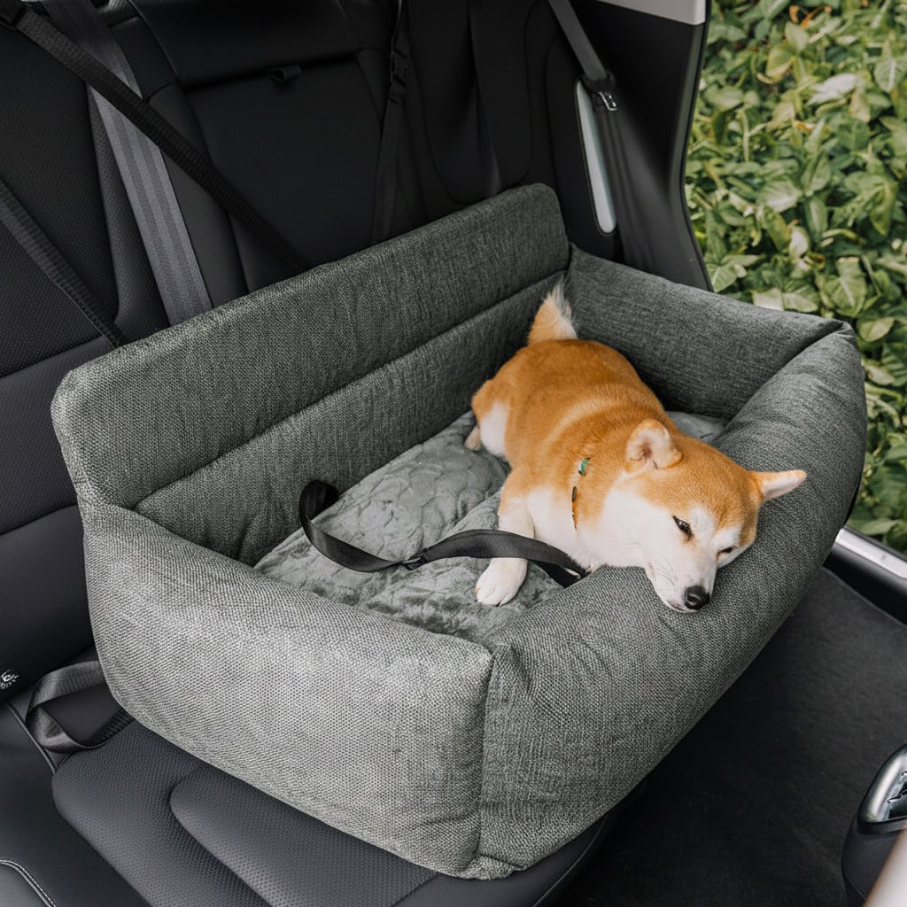 CozyPaws Extra Large Washable Dog Car Bed with Secure Fasteners