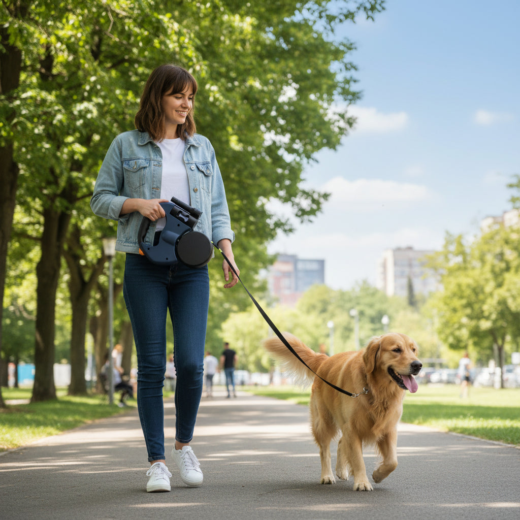 Tangle-Free Dual Leash for Two Dogs - Effortless Control