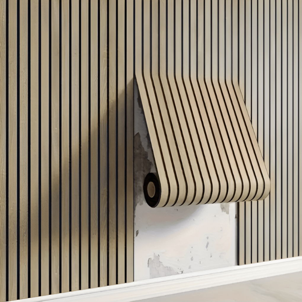 Textured Peel-and-Stick Wooden Wall Panels for Home Decor
