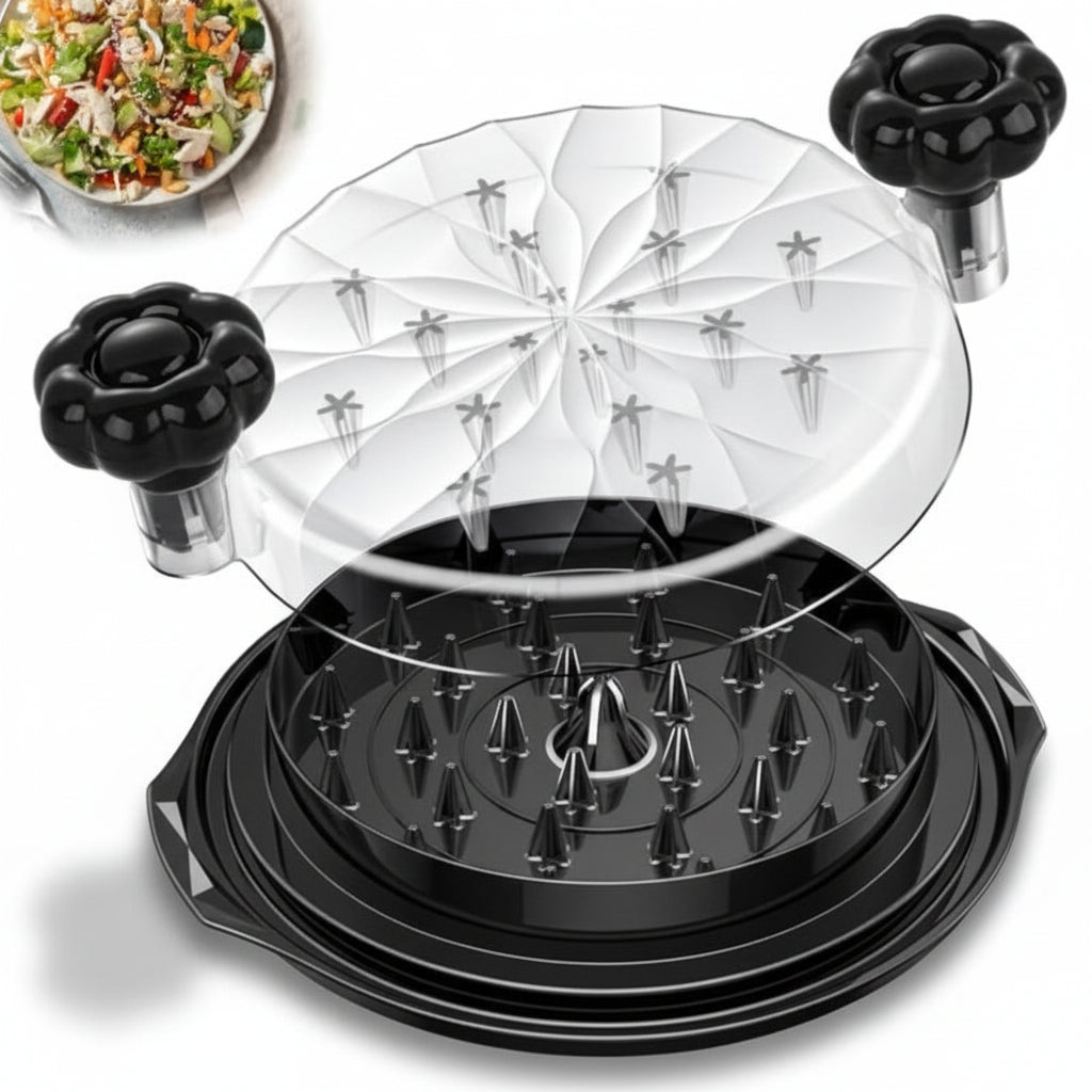 ErgoShred Manual Meat Shredder with Glass Bowl & Anti-Slip Base