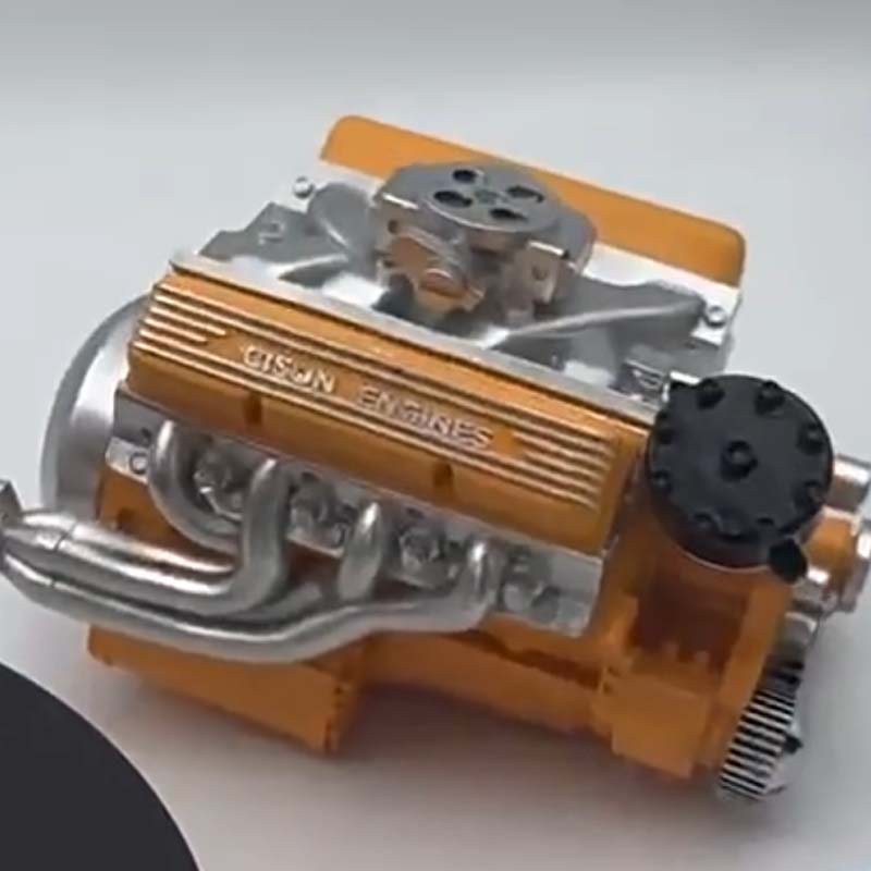 V8 Engine Assembly Kit with Functional Ignition System – Metal Components